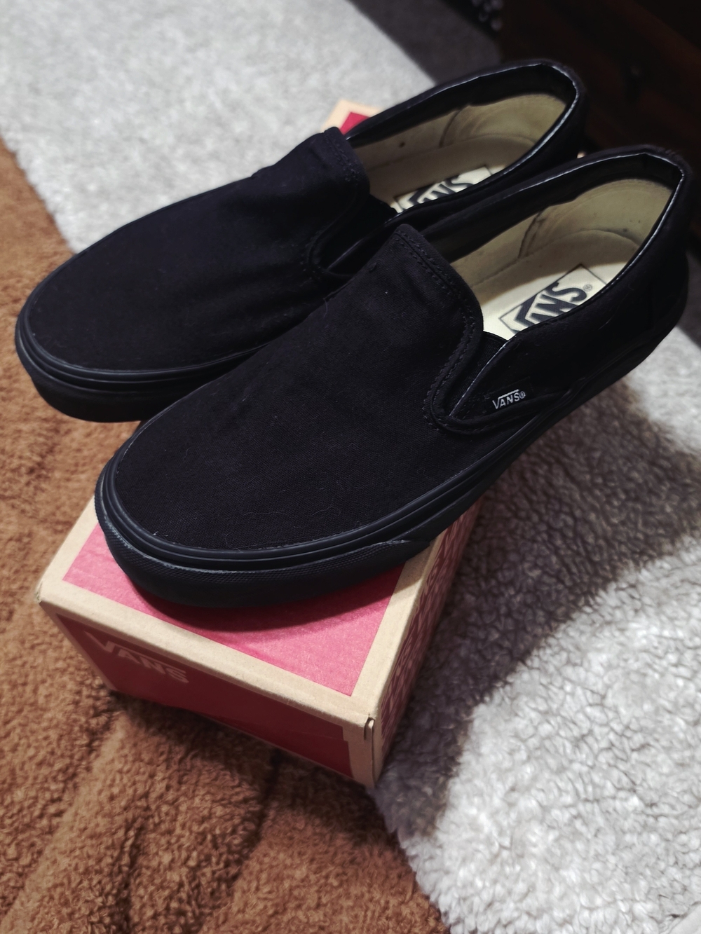 Vans Slip-On Suede Loafers in Black
